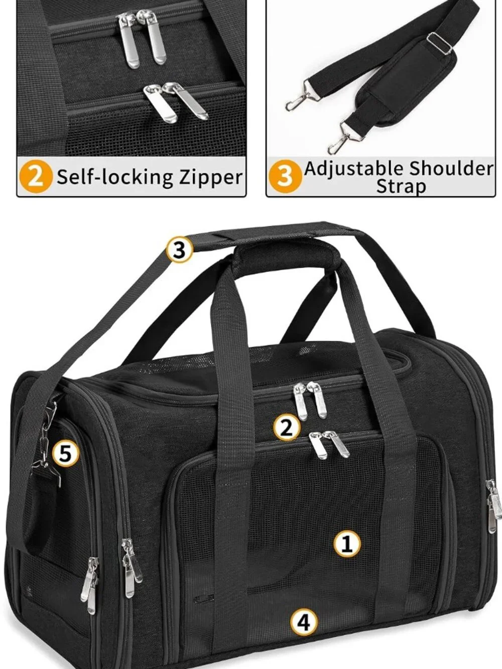 Foldable Soft-sided Airline Compliant Pet Travel Carrier NEW
